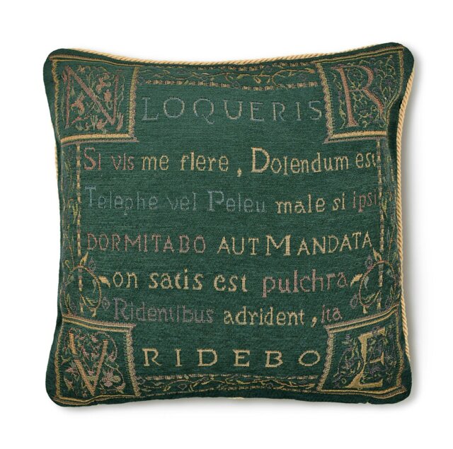 Rackhams Luxury Woven Chenille Cushion - 43cm x 43cm - Green
