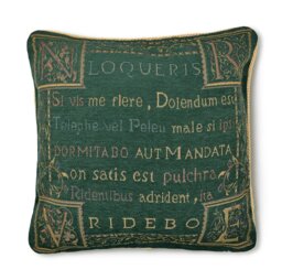 Rackhams Luxury Woven Chenille Cushion - 43cm x 43cm - Green
