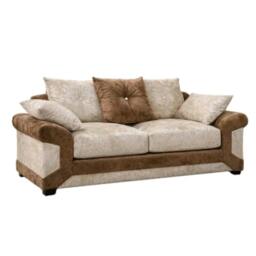 Rackhams Vegas Living Room Furniture Range - 2 Seater - Brown & Mink - thumbnail 1