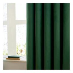 Rackhams Ultimate Velvet Pencil Pleat Curtains - Emerald - 168cm x 183cm - Emerald - 100% Polyester - thumbnail 3
