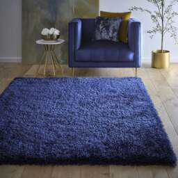 Rackhams Chicago Shaggy Blue Rug - 67X200 cm - thumbnail 4