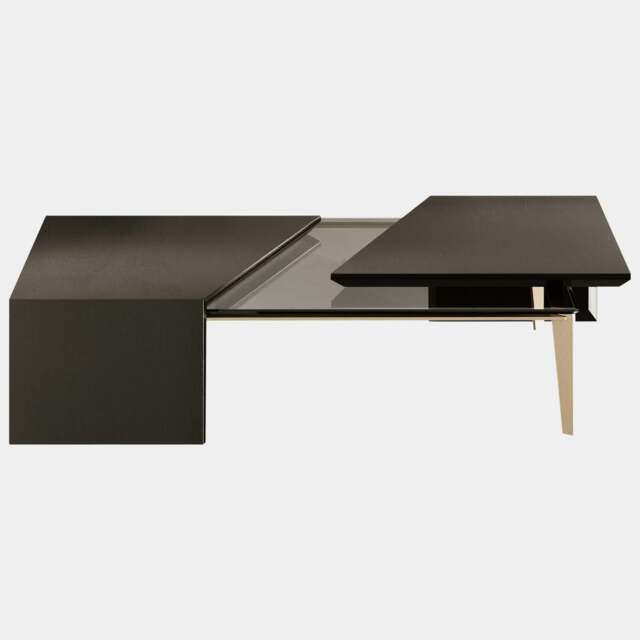 Rackhams Pawson Centre Table: Smoked Glass & Brass - image 1