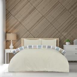 Rackhams Luxury Super Soft Crosshatch Check Reversible Complete Bedding Set - Single - thumbnail 3