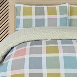 Rackhams Luxury Super Soft Crosshatch Check Reversible Complete Bedding Set - Single - thumbnail 5
