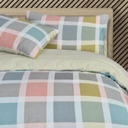 Rackhams Luxury Super Soft Crosshatch Check Reversible Complete Bedding Set - Single - thumbnail 6