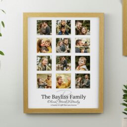 Rackhams Personalised Family Oak Multi Photo Frame - thumbnail 4