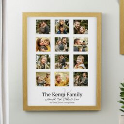 Rackhams Personalised Family Oak Multi Photo Frame - thumbnail 2