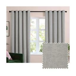 Rackhams Chenille Blackout Curtains - Silver - 229cm x 229cm - Silver - 100% Polyester