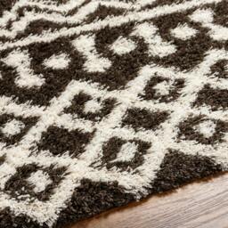 Rackhams Urban Shag-Geometric Brown Ivory Soft Plush Pile Rug - 130 x 170 cm - thumbnail 3