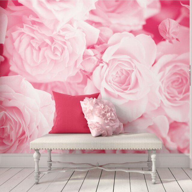 Rackhams Petals Wall Mural - Rose Pink - Medium - W300cm x H240cm - image 1