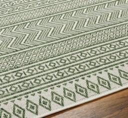 Rackhams Eagean-Global Green Ivory Off-White In- & Outdoor Rug - 160 - thumbnail 4