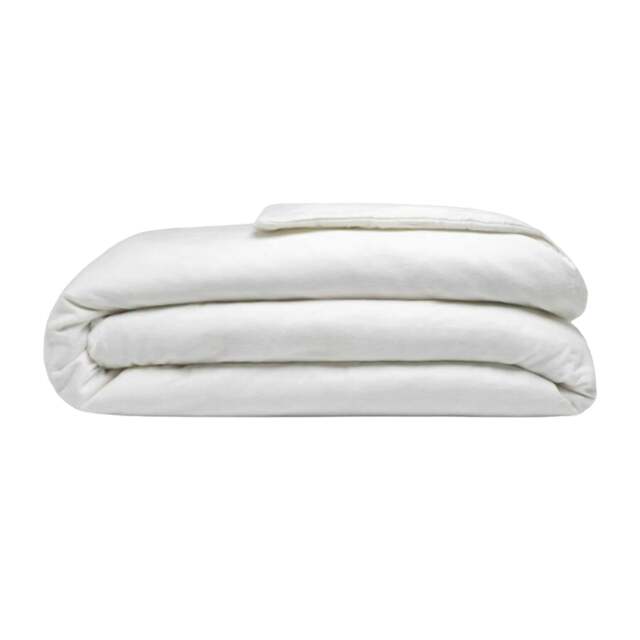 Rackhams Brushed Cotton Duvet Cover - White - Kingsize - White - 100% Cotton - image 1