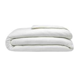 Rackhams Brushed Cotton Duvet Cover - White - Kingsize - White - 100% Cotton - thumbnail 4
