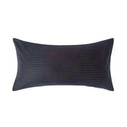 Rackhams Silky 330 TC Egyptian Cotton Satin Stripe Housewife Pillowcase, King Size - Black