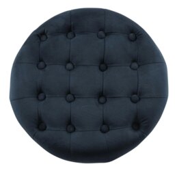 Rackhams Cambridge Tufted Round Storage Ottoman Footstool - Ink Navy - Ink Navy - thumbnail 5