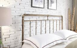 Rackhams Cilcain Double 4ft 6 Antique Bronze Metal Bed Frame - 4ft 6 - Steel - Antique Bronze - thumbnail 2