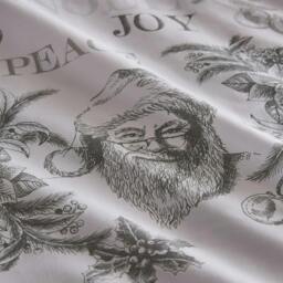 Rackhams Santa Joy Silver Duvet Cover Set - Double - thumbnail 3