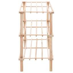 Rackhams 3-Tier Shoe Rack Solid Fir Wood - thumbnail 3