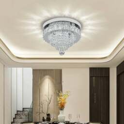 Rackhams Elegant Crystal Round Ceiling Light - 2 lights - thumbnail 5