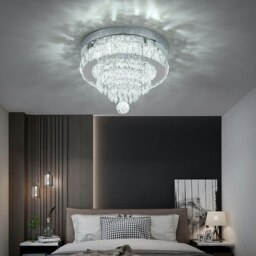 Rackhams Elegant Crystal Round Ceiling Light - 2 lights - thumbnail 3