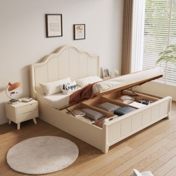 Rackhams Agnes Super King Size Bed With Storage, Cream / Drawer Storage, Clearance - Super King Size/Drawer Storage - thumbnail 3