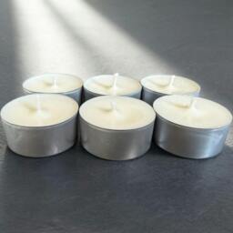 Rackhams Unscented Natural Wax Candles - Tea Lights -6 - thumbnail 1