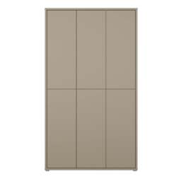 Rackhams Alice Springs Tall Shoe Cabinet with 6 Doors Push-to-Open in Taupe - Matt - Standard - Taupe - thumbnail 3