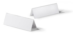 Rackhams Clear Acrylic Table Place Name Holders and Inserts - 10 Pack - 61x210mm - thumbnail 1