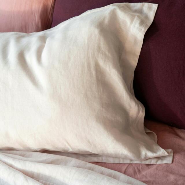 Rackhams Blush Pink French Linen Pillowcases - Standard - 4 Pack - Oxford - image 1