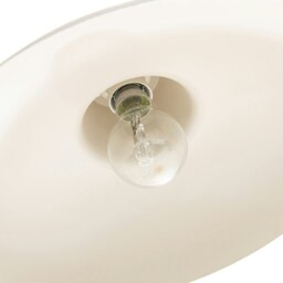 Rackhams Industrial Retro Designed Matt Cream Curved Metal Ceiling Pendant Light Shade - thumbnail 4