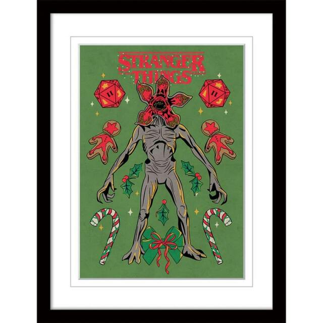Rackhams Demogorgon Christmas Framed Art Print - Red/Green/Grey - Red/Green/Grey - 100% Mixed - image 1