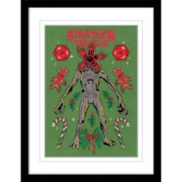 Rackhams Demogorgon Christmas Framed Art Print - Red/Green/Grey - Red/Green/Grey - 100% Mixed