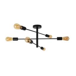 Rackhams Gosto 6 Light Semi Flush Ceiling Light Black - thumbnail 2