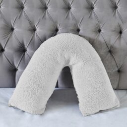 Rackhams Teddy Bear Fleece Super Soft Cosy V Shape Pillowcase - Blue - thumbnail 2