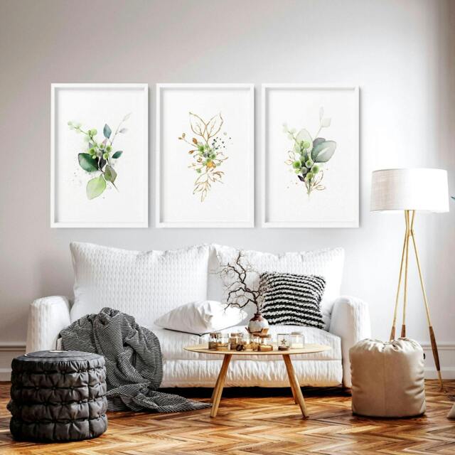 Rackhams Botanical art print - set of 3 wall art prints - 20 x 30 in / 50 x 76 cm - Matte Museum Quality Art Paper 290 gsm - Unframed