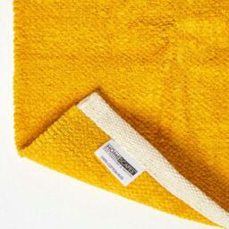Rackhams Cotton Plain Chenille Rug with Natural Trim - Mustard - 90 x 150 cm - thumbnail 6