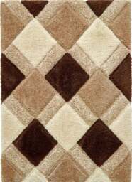 Rackhams 3D Geo Carved Rug – Beige Colour - 60X100 cm - thumbnail 1