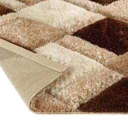 Rackhams 3D Geo Carved Rug – Beige Colour - 60X100 cm - thumbnail 2