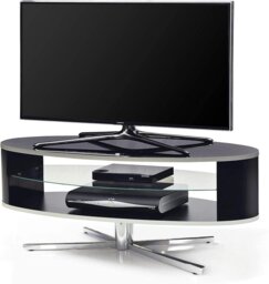 "Rackhams Orbit 1100BB Gloss Black TV Stand with Gloss Black Elliptic Sides for Flat Screen TVs up to 55""" - thumbnail 4