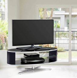 "Rackhams Orbit 1100BB Gloss Black TV Stand with Gloss Black Elliptic Sides for Flat Screen TVs up to 55""" - thumbnail 5