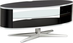 "Rackhams Orbit 1100BB Gloss Black TV Stand with Gloss Black Elliptic Sides for Flat Screen TVs up to 55""" - thumbnail 6