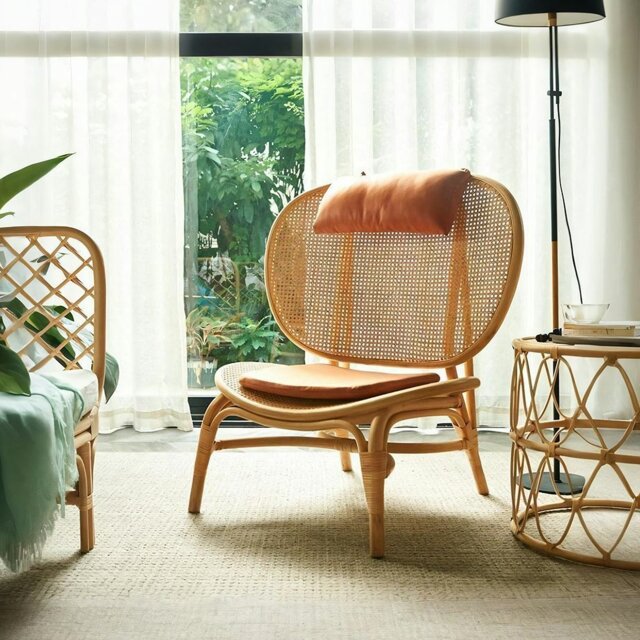 Rackhams Angelina Rattan Armchair - Oak - image 1