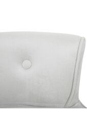Rackhams Light Grey Low Back Velvet Dressing Footstool with Black Legs - Light Grey - thumbnail 5