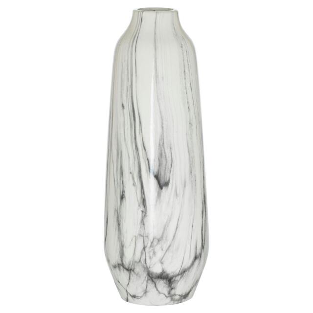 Rackhams Olpe Marble Vase - White/Grey - 20cm x 20cm x 20cm - White/Grey - 100% Mixed - image 1
