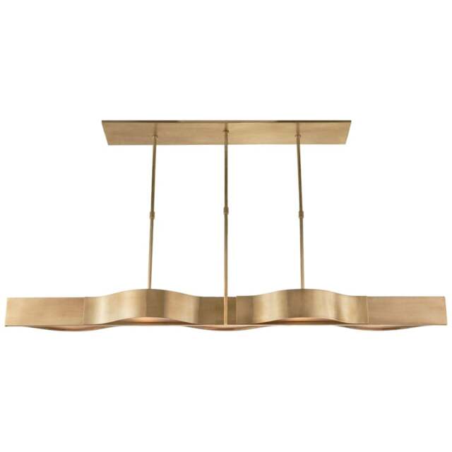Rackhams Avant Large Linear Pendant Light - Antique Barnished Brass - image 1
