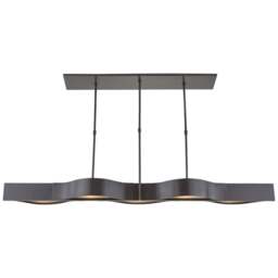 Rackhams Avant Large Linear Pendant Light - Antique Barnished Brass - thumbnail 3