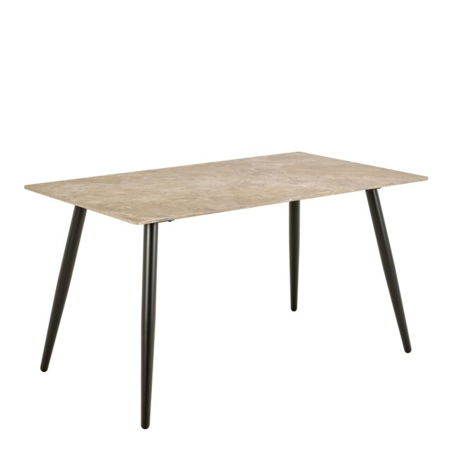 Rackhams Wicklow Ceramic Dining Table Brown/Black - black - No - Brown - image 1