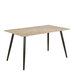 Rackhams Wicklow Ceramic Dining Table Brown/Black - black - No - Brown - thumbnail 1