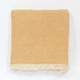 Rackhams Katre Linen Blend Throw Blanket - Burnt Orange - thumbnail 5