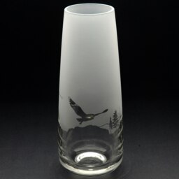 Rackhams Owl Glass Bud Vase - Hand Etched/Engraved Gift - thumbnail 2